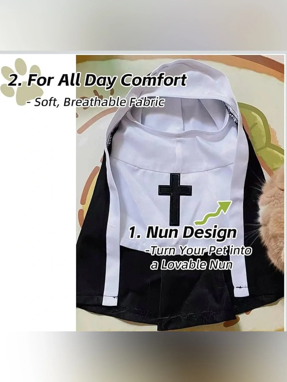 ⛪️ NWT Nun Costume for Cats ⛪️